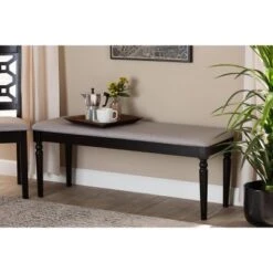 Giovanni Fabric Upholstered And Wood Dining Bench - Baxton Studio 12 Giovanni Fabric Upholstered And Wood Dining Bench - Baxton Studio -Home Furniture Shop-Baxton Studio GUEST 6c0f07c7 ccaf 4e31 b268 659217dd6d13