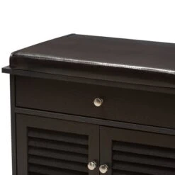 Leo Modern And Contemporary Wood 2 Drawer Shoe Storage Bench Dark Brown - Baxton Studio 15 Leo Modern And Contemporary Wood 2 Drawer Shoe Storage Bench Dark Brown - Baxton Studio -Home Furniture Shop-Baxton Studio GUEST 6cd608c8 7e20 4a1a a864 f5e6980b9a69