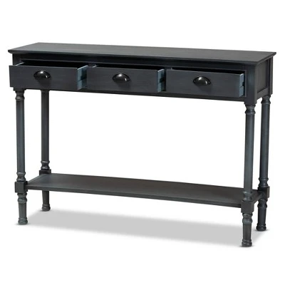 Garvey Wood 3 Drawer Entryway Console Table - Baxton Studio 3 Garvey Wood 3 Drawer Entryway Console Table - Baxton Studio