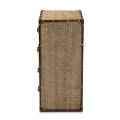 Owen Fabric Upholstered 4 Drawer Accent Storage Cabinet Brown - Baxton Studio -Home Furniture Shop-Baxton Studio GUEST 6d306abb 2f7e 40dd 82f9 15cad6553e87