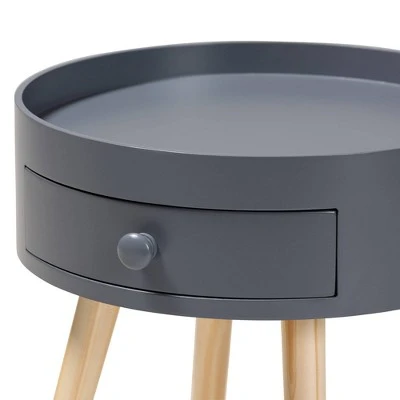 Jessen 1 - Drawer Wood Nightstand - Baxton Studio 6 Jessen 1 - Drawer Wood Nightstand - Baxton Studio - Image 4