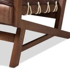 Rovelyn Faux Leather Finished Wood Sofa Brown - Baxton Studio -Home Furniture Shop-Baxton Studio GUEST 6e5ce377 188f 4086 97ce 86d67714786e