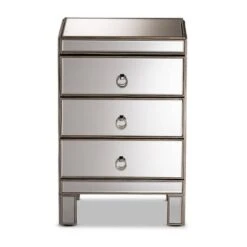 Ewan Mirrored 3 Drawer Nightstand Silver - Baxton Studio 10 Ewan Mirrored 3 Drawer Nightstand Silver - Baxton Studio -Home Furniture Shop-Baxton Studio GUEST 6eb1c046 6341 446e a4fe 55f1c86a0d8d