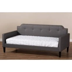 Twin Packer Fabric Upholstered Sofa Daybed Gray - Baxton Studio -Home Furniture Shop-Baxton Studio GUEST 6ecb204e 9da2 413a 906a 564f5589dd0f
