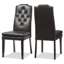 Set Of 2 Dylin Modern And Contemporary Faux Leather Dining Chairs - Baxton Studio 10 Set Of 2 Dylin Modern And Contemporary Faux Leather Dining Chairs - Baxton Studio -Home Furniture Shop-Baxton Studio GUEST 6f7559e8 b359 4c88 be10 d1982b903672