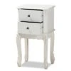2 Drawer Sophia Wood Nightstand White - Baxton Studio -Home Furniture Shop-Baxton Studio GUEST 6fba17b6 11ed 470c 9852 dc9053f3a29a