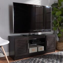 Gianna Modern And Contemporary Finished TV Stand For TVs Up To 47" Dark Brown - Baxton Studio -Home Furniture Shop-Baxton Studio GUEST 7026e3f1 4824 4ecd b14f eb21f3a34a56