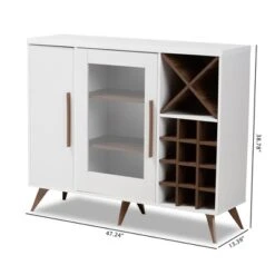 Baxton Studio Pietro Finished Wine Cabinet White/Brown - BaxtonStudio 17 Baxton Studio Pietro Finished Wine Cabinet White/Brown - BaxtonStudio -Home Furniture Shop-Baxton Studio GUEST 7122868c 10bf 4bf3 b2f6 e1132b355489