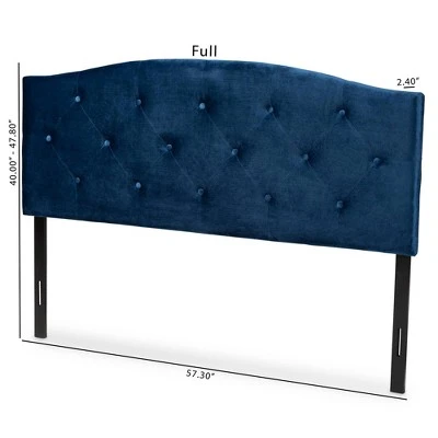 Leone Velvet Fabric Upholstered Headboard - Baxton Studio 7 Leone Velvet Fabric Upholstered Headboard - Baxton Studio - Image 5