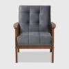 Asta Velvet Upholstered Wood Armchair - Baxton Studio -Home Furniture Shop-Baxton Studio GUEST 7368275e 7e95 4a2c 848f 15521ca9f060