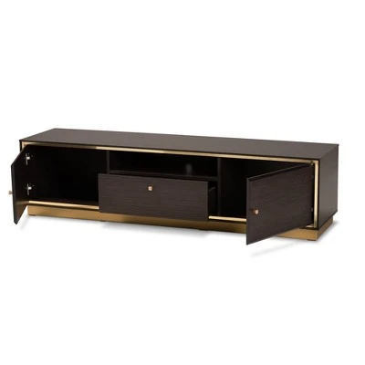 Cormac Wood And Metal 2 Door TV Stand For TVs Up To 60" - Baxton Studio 10 Cormac Wood And Metal 2 Door TV Stand For TVs Up To 60" - Baxton Studio - Image 8