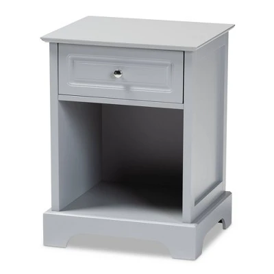 1 Drawer Chase Wood Nightstand - Baxton Studio 9 1 Drawer Chase Wood Nightstand - Baxton Studio - Image 7
