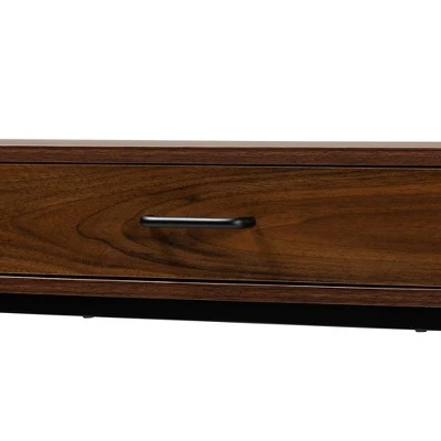 Eivor Wood And Metal 2 Drawer Console Table Walnut Brown/Black - Baxton Studio 7 Eivor Wood And Metal 2 Drawer Console Table Walnut Brown/Black - Baxton Studio - Image 5