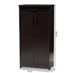 Bienna Modern And Contemporary Finished Shoe Cabinet Dark Brown - Baxton Studio 23 Bienna Modern And Contemporary Finished Shoe Cabinet Dark Brown - Baxton Studio -Home Furniture Shop-Baxton Studio GUEST 751fd9a9 2929 415a b2d3 a87e6e406d0c