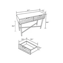 Galia Wood And Metal 1 Drawer Console Table White/Gold - Baxton Studio 20 Galia Wood And Metal 1 Drawer Console Table White/Gold - Baxton Studio -Home Furniture Shop-Baxton Studio GUEST 76564d39 d438 465d a9e8 c2c8b7c5833a