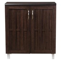 Excel Modern And Contemporary Sideboard Storage Cabinet - Dark Brown - Baxton Studio