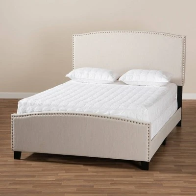 Morgan Fabric Upholstered Panel Bed - Baxton Studio 8 Morgan Fabric Upholstered Panel Bed - Baxton Studio - Image 6