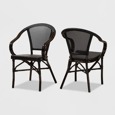 Set Of 2 Artus Indoor And Outdoor Stackable Bistro Dining Chairs - Baxton Studio 9 Set Of 2 Artus Indoor And Outdoor Stackable Bistro Dining Chairs - Baxton Studio - Image 7