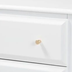 3 Drawer Naomi Wood Bedroom Chest White/Gold - Baxton Studio -Home Furniture Shop-Baxton Studio GUEST 777228b4 54b6 4080 83a0 10393b9c1f68
