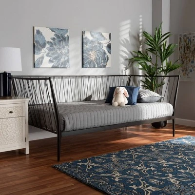 Twin Lysa Metal Daybed Black - Baxton Studio 8 Twin Lysa Metal Daybed Black - Baxton Studio - Image 6