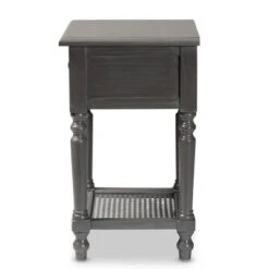 Sheldon Vintage Wood 1 Drawer Nightstand Gray - Baxton Studio -Home Furniture Shop-Baxton Studio GUEST 777da159 a92b 47d8 bdc6 fa0ab0fa0a6a
