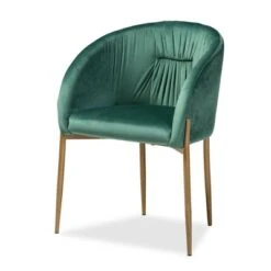 Ballard Velvet Fabric Upholstered Metal Dining Chair - Baxton Studio -Home Furniture Shop-Baxton Studio GUEST 77ed4ccd bf67 4a50 a135 1a3932b1e5cf