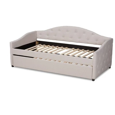 Becker Transitional Daybed With Trundle - Baxton Studio 5 Becker Transitional Daybed With Trundle - Baxton Studio - Image 3