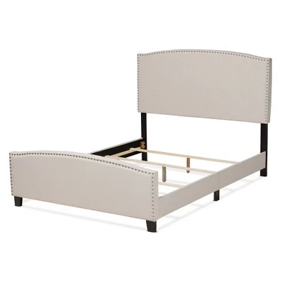 Morgan Fabric Upholstered Panel Bed - Baxton Studio 4 Morgan Fabric Upholstered Panel Bed - Baxton Studio - Image 2