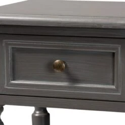 Sheldon Vintage Wood 1 Drawer Nightstand Gray - Baxton Studio -Home Furniture Shop-Baxton Studio GUEST 787754d7 9c43 4df4 9350 a2fa4f0fada4