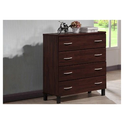 Mayson Modern And Contemporary Wood 4 Drawer Storage Chest Oak Brown Finish - Baxton Studio 7 Mayson Modern And Contemporary Wood 4 Drawer Storage Chest Oak Brown Finish - Baxton Studio - Image 5