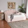 Queen Timila Velvet Fabric Upholstered Daybed Light Pink - Baxton Studio 2 Queen Timila Velvet Fabric Upholstered Daybed Light Pink - Baxton Studio -Home Furniture Shop-Baxton Studio GUEST 79b5be5e 6fd5 485e 8f57 50762a672b40