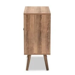 Yuna Natural Brown Wood And Metal 2 Door Storage Cabinet Natural Brown/Black - Baxton Studio -Home Furniture Shop-Baxton Studio GUEST 7a0d5ca9 a98f 4f69 bc62 38cff2dc28fd