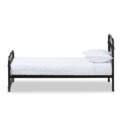 Twin Mandy Vintage Industrial Finished Metal Platform Bed Black - Baxton Studio