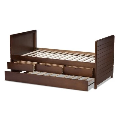 Twin Linna Modern And Contemporary Daybed With Trundle - Baxton Studio 6 Twin Linna Modern And Contemporary Daybed With Trundle - Baxton Studio - Image 4