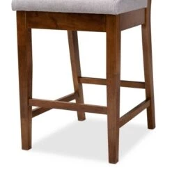 2pc Gideon Fabric Upholstered And Wood Counter Height Barstool Set - Baxton Studio -Home Furniture Shop-Baxton Studio GUEST 7b90fd5e 2441 4868 a538 ccaae965f919