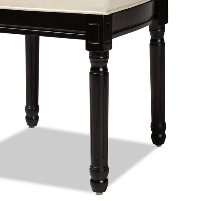 Set Of 2 Louane Faux Leather Upholstered And Wood Dining Chairs Beige/Black - Baxton Studio 7 Set Of 2 Louane Faux Leather Upholstered And Wood Dining Chairs Beige/Black - Baxton Studio - Image 5