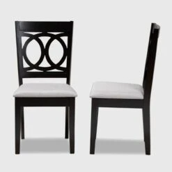2pc Lenoir Upholstered Wood Dining Chair Set - Baxton Studio -Home Furniture Shop-Baxton Studio GUEST 7bb7a5b0 8c58 4cf9 a39d fd82a2115c63