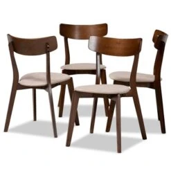 Set Of 4 Iora Upholstered Wood Dining Chairs - Baxton Studio -Home Furniture Shop-Baxton Studio GUEST 7bec0d91 4adb 4781 b2cd fb4652aa882f