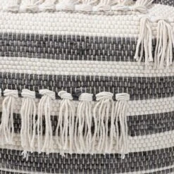 Kirby Handwoven Moroccan Inspired Pouf Ottoman Gray/Ivory - Baxton Studio 10 Kirby Handwoven Moroccan Inspired Pouf Ottoman Gray/Ivory - Baxton Studio -Home Furniture Shop-Baxton Studio GUEST 7c452484 0f17 4e36 8de8 ac7690c5f169