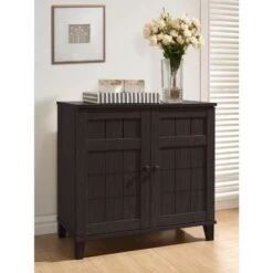 Glidden Wood Modern Shoe Cabinet (Short) Dark Brown - Baxton Studio -Home Furniture Shop-Baxton Studio GUEST 7d38901a a14c 4d85 afc2 e9227be4959d