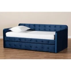 Jona Velvet Fabric Upholstered And Button Tufted Daybed With Trundle - Baxton Studio 17 Jona Velvet Fabric Upholstered And Button Tufted Daybed With Trundle - Baxton Studio -Home Furniture Shop-Baxton Studio GUEST 7d5ba370 1240 4f63 a898 3b915f2d01aa