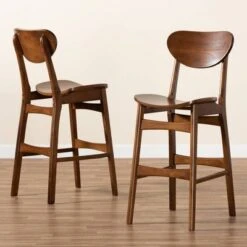 2pc Katya Wood Barstool Set - Baxton Studio -Home Furniture Shop-Baxton Studio GUEST 7dceb2cf 2abd 49a3 b13b a92f2637e8a2