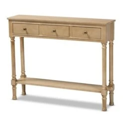 3 Drawer Calvin Wood Entryway Console Table - Baxton Studio -Home Furniture Shop-Baxton Studio GUEST 80762012 9f98 4d5c 872c 20a57a75bc9d