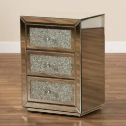 Talan 3 Drawers Mirrored Nightstand - Baxton Studio 13 Talan 3 Drawers Mirrored Nightstand - Baxton Studio -Home Furniture Shop-Baxton Studio GUEST 80865d92 42d6 48ac b798 0f4b23830578