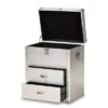 Serge Metal 2 Drawer Accent Storage Chest Silver - Baxton Studio -Home Furniture Shop-Baxton Studio GUEST 8098bd9e 630f 4769 9a38 1f35cc329411