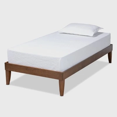 Lucina Walnut Platform Bed Frame Brown - Baxton Studio 12 Lucina Walnut Platform Bed Frame Brown - Baxton Studio - Image 10