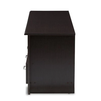 Ryleigh Modern And Contemporary Finished TV Stand For TVs Up To 60" Dark Brown - Baxton Studio 5 Ryleigh Modern And Contemporary Finished TV Stand For TVs Up To 60" Dark Brown - Baxton Studio - Image 3