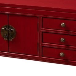 Melodie 6 Drawer Console Table Red - Baxton Studio -Home Furniture Shop-Baxton Studio GUEST 81896fdd 1456 4453 9a79 f114d3b59a35
