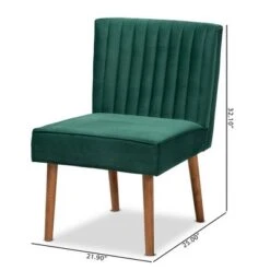 Alvis Velvet Upholstered And Wood Dining Chair - Baxton Studio -Home Furniture Shop-Baxton Studio GUEST 81c172d4 e97e 480d b28a b3e11e7f814c