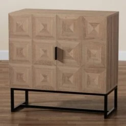 Darien Wood And Metal 2 Door Storage Cabinet Brown/Black - Baxton Studio -Home Furniture Shop-Baxton Studio GUEST 81d5e96c 0891 475d a78b 40c79daac55a